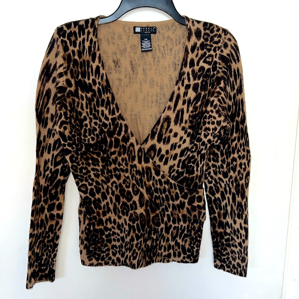 Carole Little animal print sweater